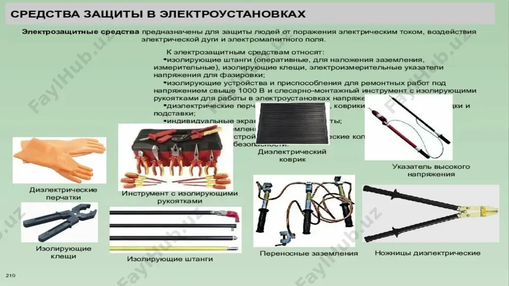 elektrdan muxofazalovchi asosiy izolyatsiya vositalari - Page 4