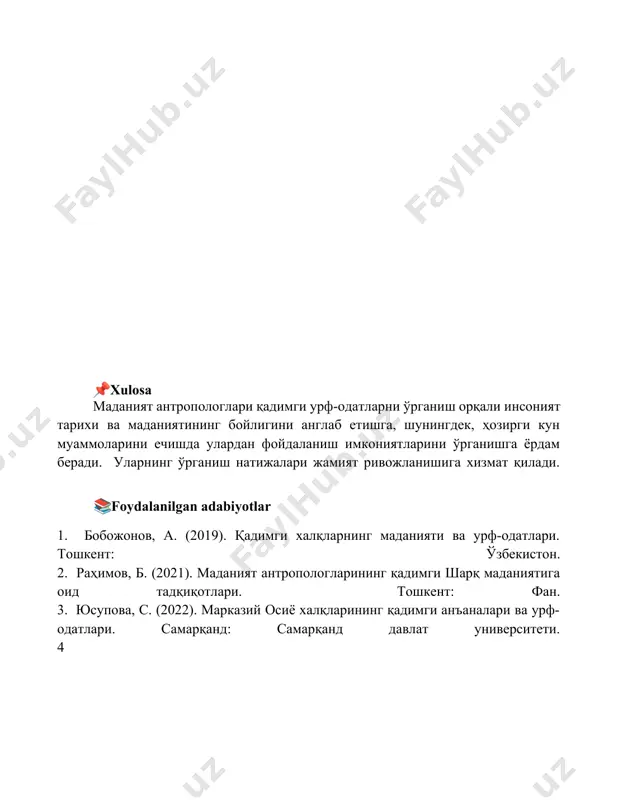 madaniy antropologiya va qadimgi urf odatlar - Page 5