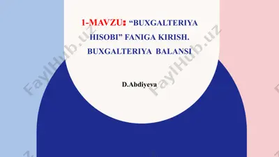 buxgalteriya hisobi — PPTX