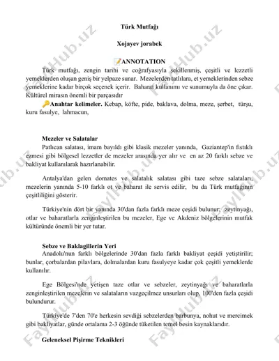türk mutfağı — DOCX
