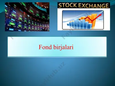 fond birjasi — PPTX