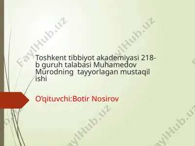 bujrakning tuzilishi — PPTX