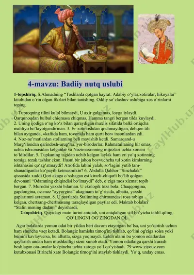 badiiy nutq uslubi — DOCX