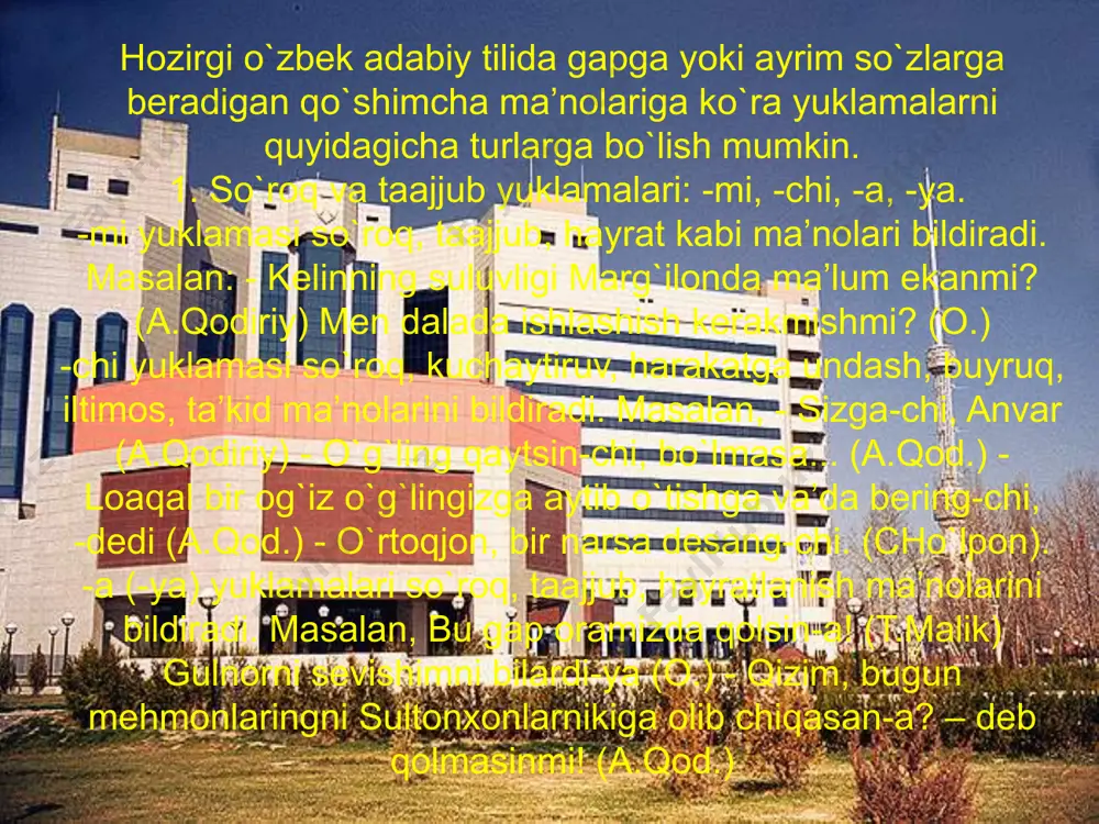 yuklamalar uchun grammatik xususiyatlar - Page 4