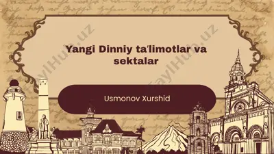 yangi dinniy taʼlimotlar va sektalar — PPTX