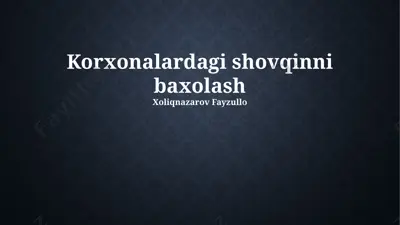 korxonalardagi shovqinni baholash — PPTX