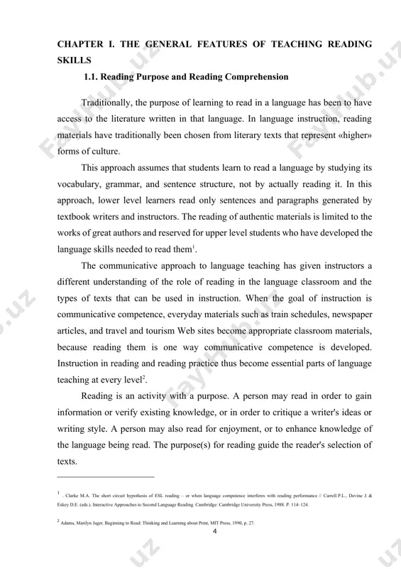 o recognize the name of every appetizer listed. a person reading poetry for enjoyment needs to recognize the words the poet uses and the ways they are put together, but does not need to identify main idea and supporting details. however, a person using a scientific article to support an opinion needs to know the vocabulary that is used, understand the facts and cause-effect sequences that are presented, and recognize ideas that are presented as hypotheses and givens. reading research shows that good readers; [1: . clarke m.a. the short circuit hypothesis of esl reading – or when language competence interferes with reading performance // carrell p.l., devine j. & eskey d.e. (eds.). interactive approaches to second language reading. cambridge: cambridge university press, 1988. p. 114–124. ] [2: adams, marilyn jager. beginning to read: thinking and learning about print, mit press, 1990, p. 27.] · read extensively · integrate information …