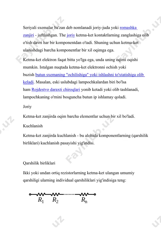 bog'liq bo'lmagan induktorlarning individual induktivalari yig'indisiga teng: biroq, ba'zi hollarda, qo'shni induktorlarning bir-biriga ta'sir qilishining oldini olish qiyin, chunki bitta qurilmaning magnit maydoni qo'shnilarining sariqlari bilan birlashtirilgan. ushbu ta'sir o'zaro indüktansiya m. tomonidan belgilanadi, masalan, ikkita induktor ketma-ket bo'lsa, ikkala induktorning magnit maydonlari bir-biriga qanday ta'sir qilishiga qarab ikkita mumkin bo'lgan teng induktivalar mavjud. ikkita induktor mavjud bo'lganda, ularning har biri orasidagi o'zaro indüktans va rulonlarning bir-biriga ta'sir qilish usuli hisoblashni murakkablashtiradi. ko'proq g'altaklar uchun umumiy birlashtirilgan indüktans har xil sariqlarning orasidagi o'zaro indüktanslarning yig'indisi bilan beriladi, shu jumladan har bir sariqning o'zi bilan o'zaro indüktansını, biz o'z-o'zini indüktans yoki oddiygina indüktans deb ataymiz. uchta sariq uchun oltita o'zaro indüktans mavjud , , va , va . uchta sariqning uchta o'z-o'zini indüktansi ham mavjud: , va . shuning uchun o'zaro munosabat bilan, = oxirgi ikki guruh birlashtirilishi uchun. dastlabki uchta atama turli bobinlarning o'z-o'zini induktivlari yig'indisini aks ettiradi. formula o'zaro …