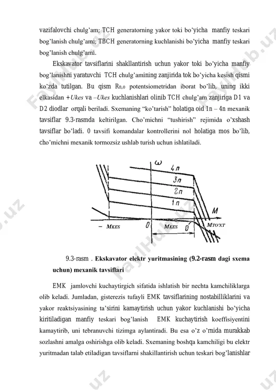 ekskavator elektr yuritmasining jamlovchi kuchaytirgichli sxemasi - Page 3