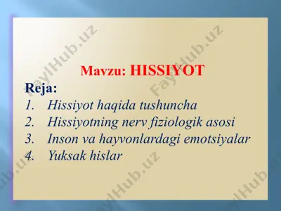 hissiyot — PPTX