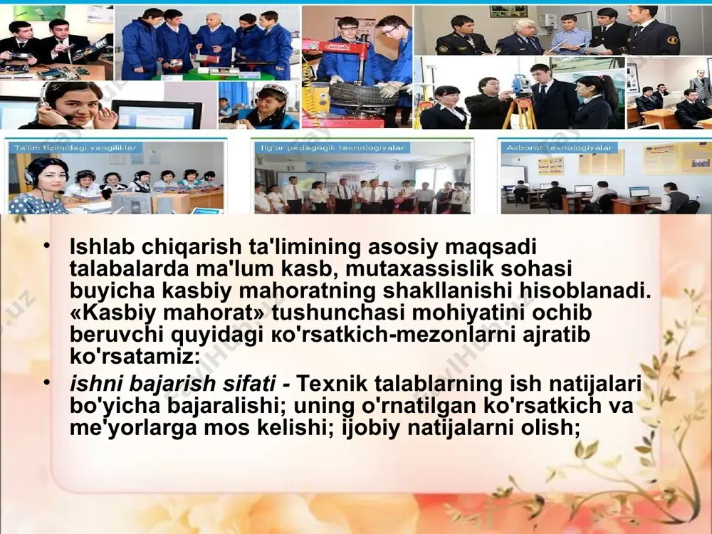 kasb mahorati va uning mazmuni - Page 5