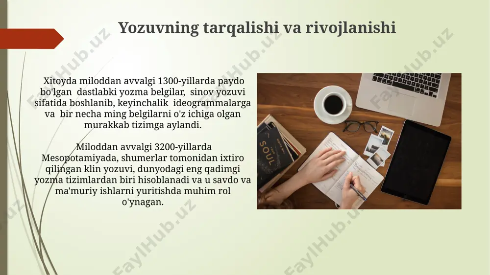 yozuvning paydo bo’lishi tarixi - Page 5