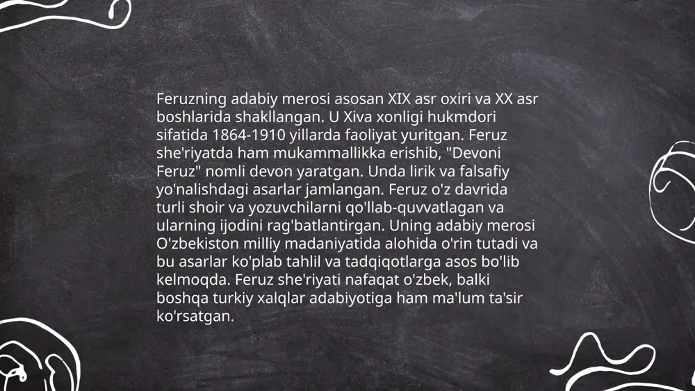 xiva adabiy muhitida feruz va komil xorazmiy ijodi - Page 5