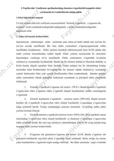 tiristorli o'zgartkich-o'zgarmas tok motori (tp-d) — DOC