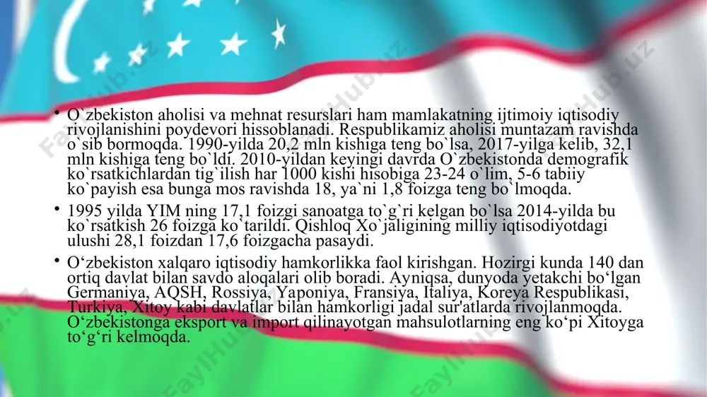 o`zbekistonning ijtimoiy iqtisodiy rivojlanishi - Page 5