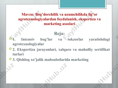 agrotexnologiyalar — PPTX