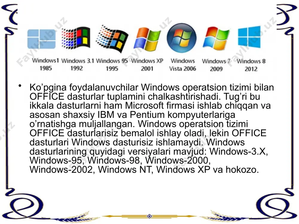 microsoft office dasturlar paketi va uning imkoniyatlari - Page 4