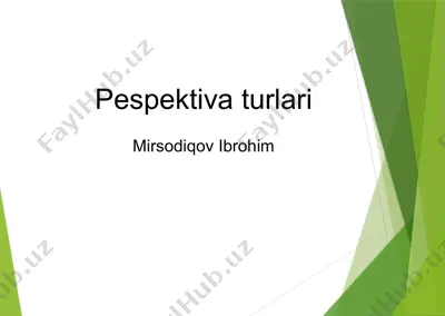 pespektiva turlari — PPTX