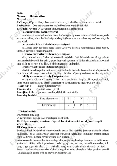 hasharotlar — DOCX