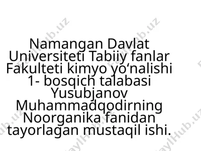 galogenlar haqida ma'lumotlar — PPTX