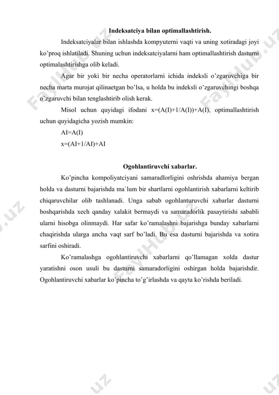 dastur vositasining tashki tavsifi. dasturlash usullari. strukturali, modulli ob`ektga yunaltirilan dasturlash - Page 3