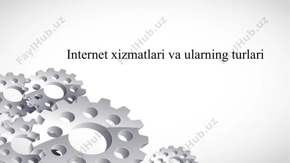 fika tovush va videolarni o‘z ichiga oluvchi gippermatnli hujjatlarni qidirish va ko‘rib chiqish servisi; internet xizmat ko‘rsatayotib, ikki qismdan iborat-mijoz va server, dasturni boshqaradi. bunda ular har xil kompyuterda yoki bitta kompyuterning o‘zida joylashgan bo‘lishi mumkin. mijoz-server modelining asosiga shunday tamoyil qo‘yilganki, unda buyruqlarni kiritish uchun va izimning zaxiralariga kirish uchun ikkita bir-biriga bog‘liq dasturlardan foydalaniladi. vazifalarni bunday taqsimlanishda sizning buyruqlaringizni qabul qiluvchi dastur mijoz deyiladi. u sizning kompyuteringizda joylashgan bo‘lib uning hisoblash zaxiralaridan foydalanadi. unga mos dasturserver sizning ixtiyoringizga berilgan axborot zaxiralari saqlanayotgan kompyuterda joylashgan. bu dastur o‘zining mijozidan buyurtma qabul qiladi, uni ishlab ma’lumotlarni uzatish protokoli yordamida talab qilingan axborotni qayta jo‘natadi. shuni esdan chiqarmaslik kerakki, server deb kompyuterni ham, dasturiy ta’minotni ham aytiladi. ko‘pchilik kompyuterlarda bitta emas bir necha dastur-serverlar o‘rnatilgan. masalan, siz boshqa kompyuter bilan telnet orqali aloqa o‘rnatishingiz mumkin, u erga xabarni elektron pochta orqali jo‘natish yoki undan qandaydir fayllarni ftp orqali olishingiz mumkin. bunday …