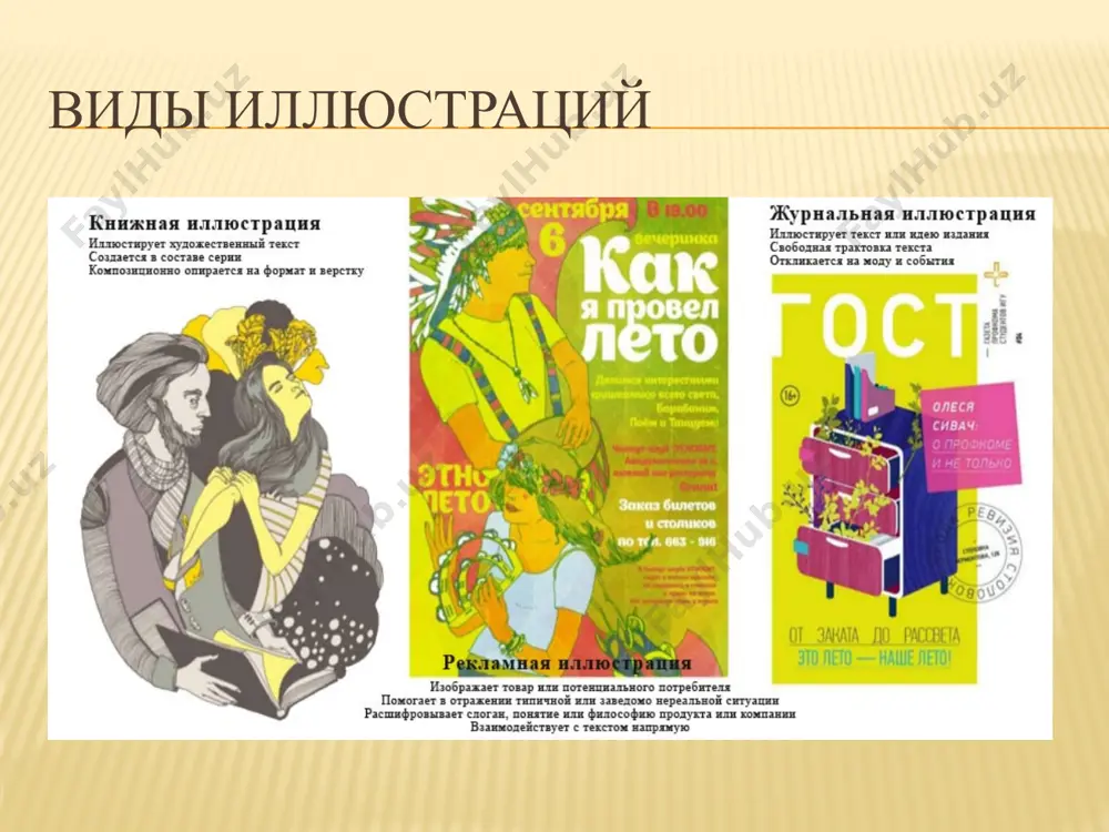 ик святослава, молитвенник гертруды). в xii веке были созданы мстиславово евангелие, юрьевское евангелие, галицкое евангелие и другие памятники. среди рукописных книг монгольского и послемонгольского периода (xiii—xv века) известны оршанское евангелие, фёдоровское евангелие, сийское евангелие, галичское евангелие, киевская псалтирь, евангелие хитрово, андрониково евангелие, аникиевское евангелие, буслаевская псалтирь, геннадиевская библия. первые иллюстрации древние рукописные книги евангелие появление гравюры с появлением книгопечатания на смену иллюстрациям, выполненным от руки, приходит гравюра. в xvii—xviii веках в россии были распространены так называемые гравированные, или блочные, книги, в которых текст и изображение вырезались на одной доске. но большее распространение получила техника, при который текст печатался с наборный формы, а иллюстрация представляла собой гравюру. иллюстрации в альбомах с xviii века известна практика отдельных изданий иллюстраций к популярным произведениям. они выходили в виде отдельных тетрадей, которые читатель мог объединять в альбом. среди подобных изданий выделяется серия иллюстраций к гоголевским «мёртвым душам», работы гравёра евстафия бернардского по рисункам александра агина. …