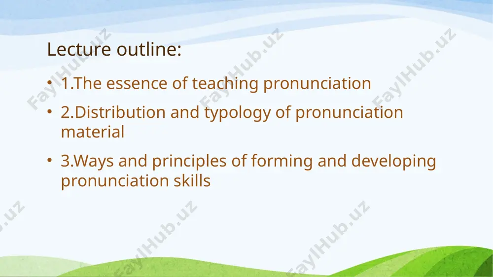 personal details such as where he/she lives, people he/she knows and things he/she has. can interact in a simple way provided the other person talks slowly and clearly and is prepared to help. phonological control: a 1 level pronunciation of a very limited repertoire of learnt words and phrases can be understood with some effort by native speakers used to dealing with speakers of his/her language group. what does pronunciation mean in the aspect of flt? according to m. parker current opinion in flt methodology regarding teaching pronunciation in the english classroom has at least two generally accepted theoretical cornerstones the supra-segmental features of english - stress, rhythm, intonation, linking , reduction, and deletion - are called prosodies the segmental features of english - the individual vowel and consonant sounds. the features of teaching pronunciation the supra-segmental features of english : stress, rhythm, intonation, linking , reduction, deletion the segmental …