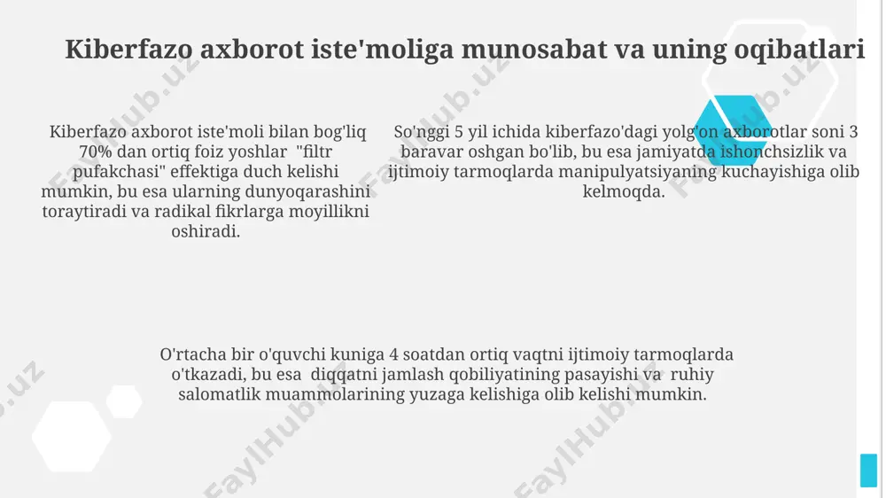 kiberfazo axborot iste'moli madaniyati loyiha ishi - Page 5