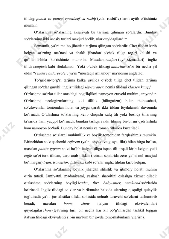 ing ko‘chma ma’nolarini qo‘llashgan. o‘zlashma neologizmlarga nimalar kiradi? ot, fe’l va sifat so‘z turkumlariga oid so‘zlar kiradi. o‘zlashma fe’llar va sifatlar ikki lingvistik tor ma’noda uyg‘unlashadi va bundan tashqari bilingvistik sharoitni yaratadi. yana shuni ham aytib o‘tishimiz joizki, o‘zlashma so‘zlar morfologiyaning elementlari ham deyiladi. zamonaviy lingvistika o‘zlashma neologizmlarni ( yunoncha “neos” yangi va “logos” so‘z ) lingvistika evolyutsiyasining asosiy personaji sifatida ta’kidlaydi. yangi so‘z bu leksikaning boyishi demakdir. yangi so‘zning shakllanishidagi barcha jarayonlar neologiya deb ataladi. o‘zlashma neologizmlar qayerda xabar va yangiliklar tezlikda tarqalsa o‘sha hududlarda tez shakllanadi va rivojlanadi. yuqorida aytib o‘tilganidek o‘zlashma neologizmlar tilda mavjud so‘zlardan , qisqartirilgan so‘zlardan, akronimlardan va bir so‘zning tovushlarini o‘zgartirish orqali ham yasaladi. o‘zlashma neologizmlarning tilda paydo bo‘lishi va yo‘qolishi uning tilga qabul qilinganligida yoki lug‘atlardan joy olganligida namoyon bo‘ladi. agar o‘zlashma neologizmlar jamiyat fuqarolari tomonidan qabul qilinib foydalanilayotgan bo‘lsa, bu o‘zlashma neologizmlar lingvistika va lug‘atshunoslikda ham qabul qilingan hisoblanadi. o‘zlashma neologizmlarning paydo …