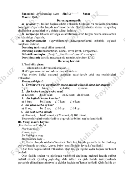 atrofimizdagi olam — DOCX