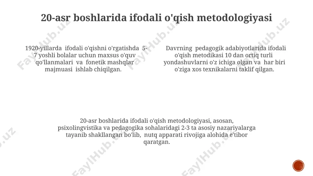 ifodali o'qish metodikasi rivojlanishining tarixiy manbalari - Page 4