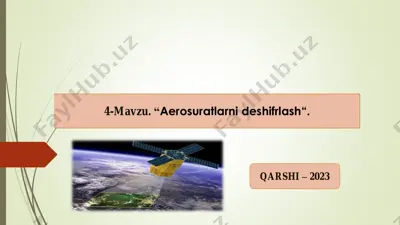 aerosuratlarni deshifrlash — PDF