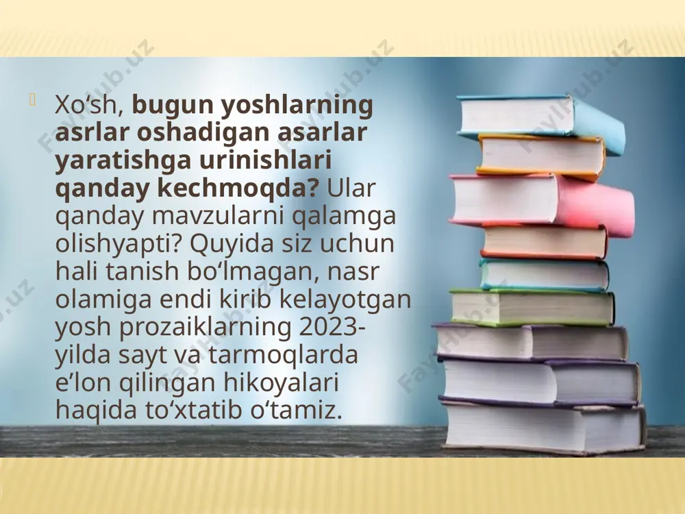 yosh nosirlar asarlarini tatbiq qilish - Page 5