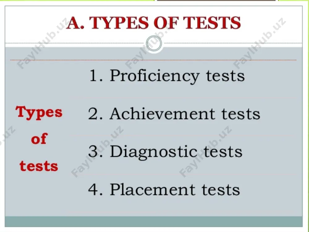 types of tests - Page 3