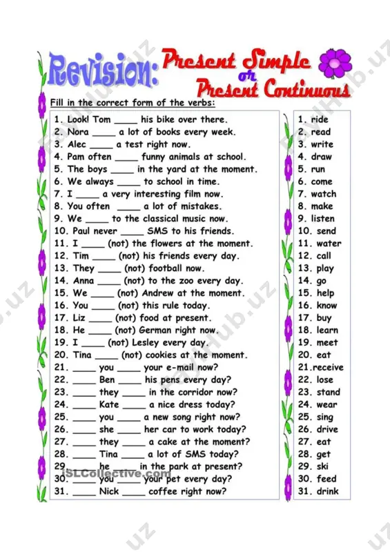 present continuous tense - Page 4