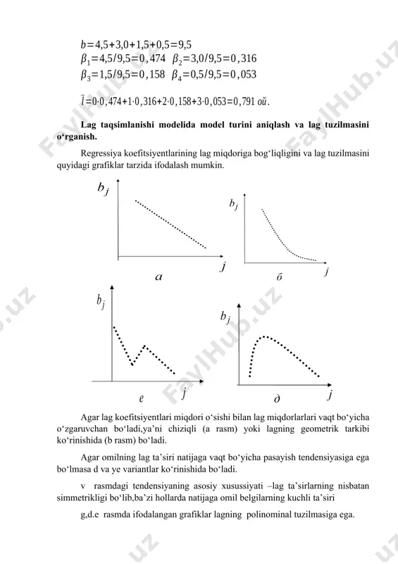 l nima? 2. dinamik ekonometrik modellarning qanday turlari mavjud? 3. lag o’zgaruvchilar nima? image6.wmf oleobject1.bin image7.wmf oleobject2.bin image8.wmf oleobject3.bin image9.wmf oleobject4.bin image10.wmf oleobject5.bin image11.wmf oleobject6.bin image12.png image13.png image14.wmf image15.wmf image16.wmf image17.wmf image18.wmf image19.wmf image20.wmf image21.wmf image21.emf image22.wmf oleobject7.bin image23.wmf oleobject8.bin image24.wmf oleobject9.bin image25.wmf oleobject10.bin image26.wmf oleobject11.bin image27.wmf oleobject12.bin image28.wmf oleobject13.bin image1.png image2.emf image3.emf image4.emf image5.emf . ... 1 0 b b b b l = + + + å = × = l j j j l 0 b å = » me l j j 0 . 5 , 0 b t t t t t t x x x x y e + + + + + - = - - - 3 2 1 5 , 0 5 , 1 0 , 3 5 , 4 67 , 0 053 , 0 5 , 9 5 , 0 158 , 0 5 , 9 5 , 1 …