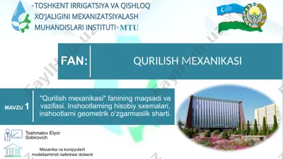 qurilish mexanikasi — PPTX