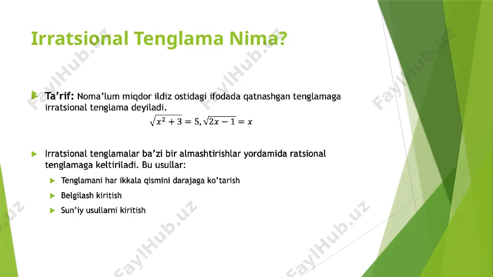 irratsional tenglamava tengsizliklar - Page 3
