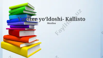 yupiter yoʻldoshi- kallisto — PPTX