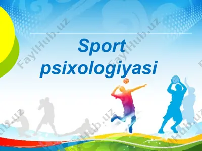 sport psixologiyasi — PPTX