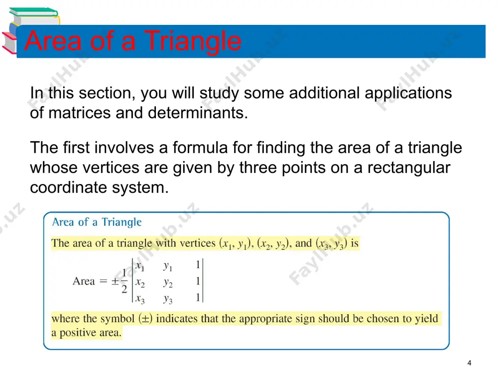 applications of matrices and determinants - Page 4