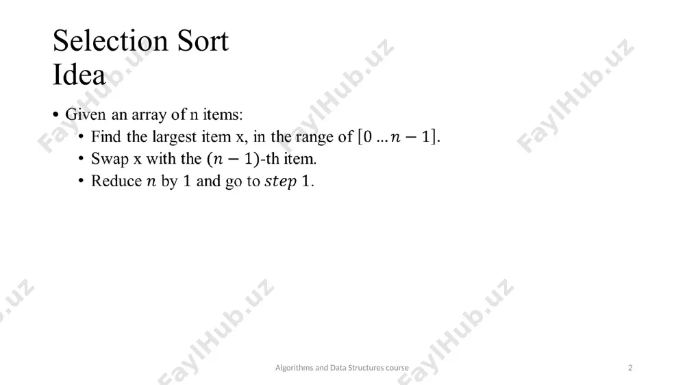 selection sort - Page 2