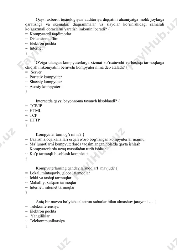 internet explorer dasturida f5 tugmasi qanday funksiyani bajaradi? - Page 4