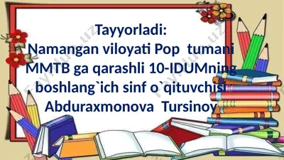 quvnoq o`tsin go`zal yoz.”ta`tilda”(nig`matilla zoirov) — PPTX