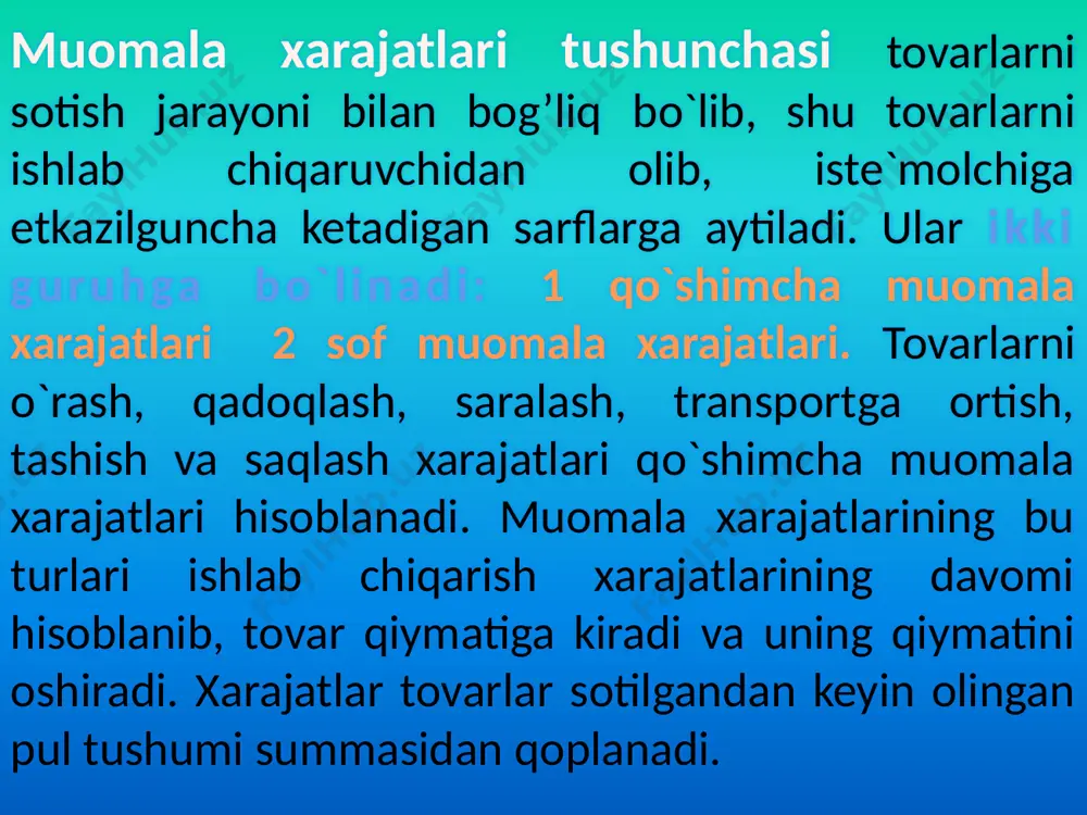 korxona ( firma ) xarajatlari va foydasi - Page 5