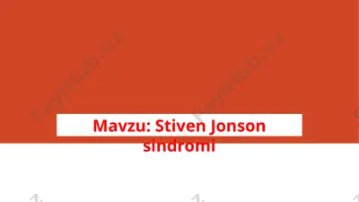 stiven-jonson sindromi — PPTX