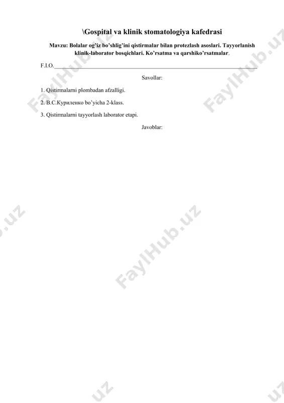 gospital va klinik stomatologiya kafedrasi - Page 2