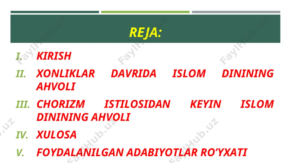 larning guvohlik berishicha, bu davrda ajdodlarimiz hunarmandchilikda, amaliy bilimlarda, san’atning barcha turlarida- haykaltaroshlik, rangtasvir, musiqa, teatr, raqsda yuksak yutuqlarni qo‘lga kiritganlar. markaziy osiyoning varaxsha. bolaliktepa, afrosiyob, ajinatepa yodgorliklaridagi freskalar (devorlarga ishlangan rangtasvir asarlari), shuningdek sopollitepa, yerkurg‘on, kuykirilgan qal’a, ayritom, xolchayon va boshqa ko‘plab arxeologik yodgorliklardan topilgan surat chizilgan sopol idishlar, tangalar, haykalchalar va ibodat buyumlari, zargarlik va san’at namunalari yuqoridagi fikrimizning yaqqol isbotidir. arablar istilosiga qadar movarounnahr hududida turli dinlar ko‘plab uchrasada, o‘troq xalq ommasi asosan zardushtiylik diniga amal qilgan. bu davrda yakka xukmronlik qiladigan biror din bo‘lmagan va bu haqida tarixiy manbalarda (xitoy, hind, yakin shark) ma’lumotlar uchramaydi. ѵііі asrga qadar juda rang- barang madaniyat, boy shaharlar. yuksak ma’naviyat vujudga kelganini ko‘ramiz. termiz, buxoro, xiva, urganch, samarqand, varaxsha, kesh, axsikent, marv, balx kabi shaharlar gullab yashnagan. bu davrda sug‘d, uyg‘ur, turk, xorazm yozuvlari mavjud bo‘lib, bu yozuvlardan elchilik maktublari, xo’jalik kirim-chiqimlari, yuridik shartnomalar, tarixiy yodnomalar hamda astronomik hujjatlarni bitishda …
