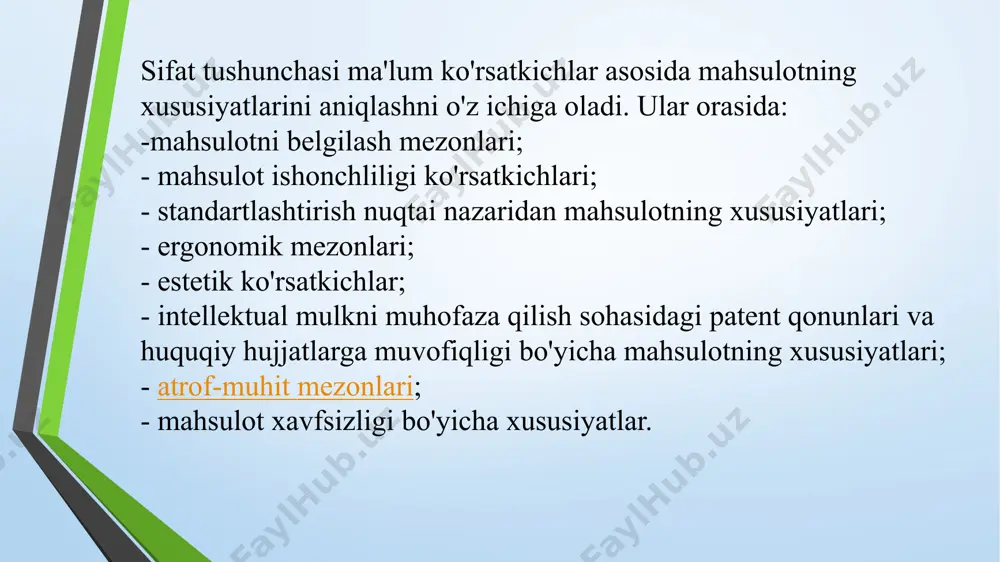 nadi va bmt maslhati asosida ish ko’radi. hozirda uning bosh idorasi jeneva (shveytsariya) shahrida. bugungi kunga kelib unga 162 ta mamlakat a’zo bo’lgan. uning 1-standart ishlanmasi 1952 yilda yaratilgan. shu kungacha 14000 dan ziyod standartlar ishlab chiqqan. iso xalqaro standartlashtirish tashkilotining maqsadi: butun dunyodagi standartlashtirish va unga turdosh yo’nalishlarning faoliyatini rivojlantirish. iso xalqaro standartlashtirish tashkilotining vazifalari: ko’plab global muammolarni zamonaviy usulda hal qiladi. sanoatning aniq tarmoqlari uchun texnik va texnolgik prinsip va qonun – qoidalarni ishlab chiqadi sanoatning barcha tarmoqlari uchun umumiy til vazifasini bajaradi. ishlab chiqarilgan mahsulot va ko’rsatilayotgan mahsulotlarning sifatini yaxshilanishini va xavfsizligini ta’minlaydi. iso xalqaro standartlashtirish tizimini korxonaga joriy etishning afzalliklari: yirik korxonalar bilan yagona o’yin maydonida raqobat qilishga yordam beradi. mahsulot va xizmatlarga eksport bozoriga chiqarish imkonini beradi biznes yuritishda yaxshi tajribaga ega bo’lishda yordam beradi. biznes jarayonlarini effektivligini stimullashtiradi. iste’molchilar ishonchini oshiradi. elektrotexnikadan istisno ravishda yangi biznes imkoniyatlarini ochib beradi. raqobatbardoshlikni oshiradi. korxonabrendinixalqaromiqyosdae’tirofetilishinita’minlaydi. kompaniya taraqqiyotiga …